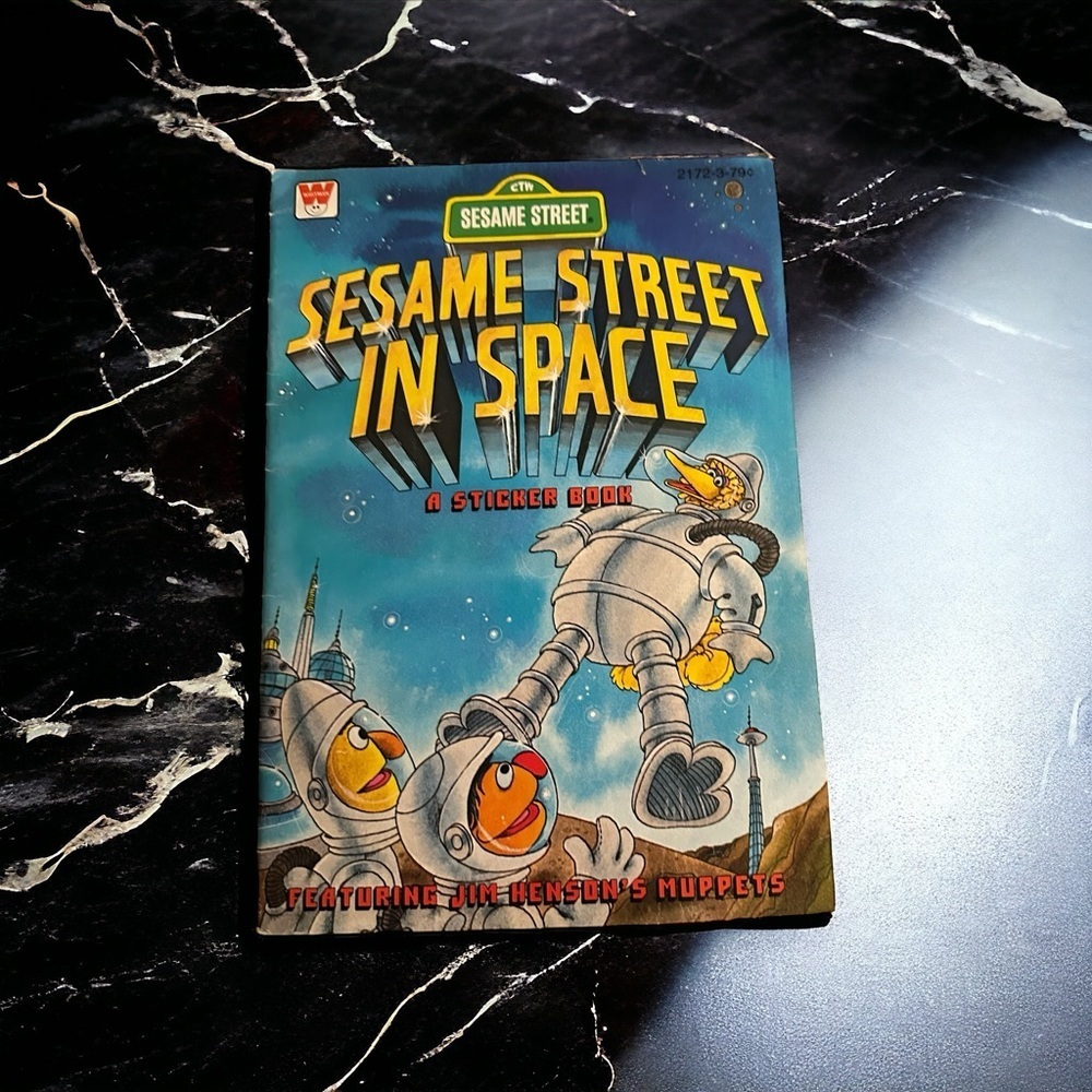 Sesame Street x Muppets in Space 1979 Whitman Sticker Book Alternate Cover Rare